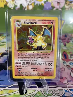 Pokemon TCG Charizard 4/102 Base Set Holo LP - Image 1