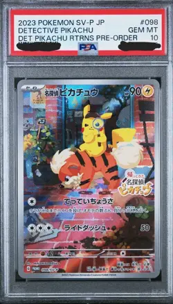 2023 PSA 10 Pokemon Detective Pikachu 098/SV-P SV-P Promo Holo Japanese - Image 1