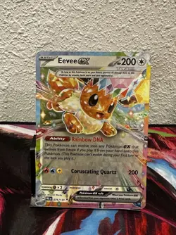Pokemon TCG Eevee EX 075/131 Prismatic Evolutions Holo Rare Mint Condition - Image 1
