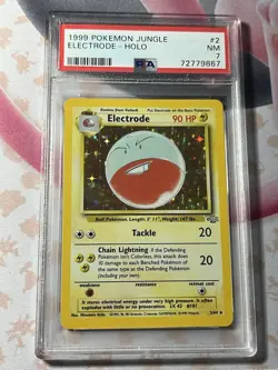 1999 Pokemon Jungle #2 Electrode - Holo Nm PSA 7 - Image 1
