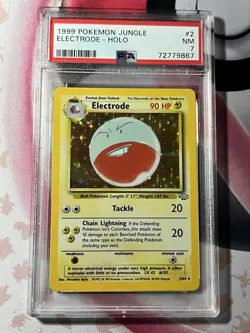 1999 Pokemon Jungle #2 Electrode - Holo Nm PSA 7 - Image 2