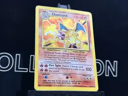 Pokemon TCG Charizard 4/102 Base Set Unlimited Holo Rare WOTC MP - Image 4
