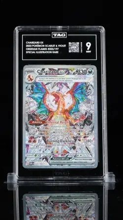 TAG 9 Charizard EX 2023 Pokemon Obsidian Flames #223/197 SIR - Image 1
