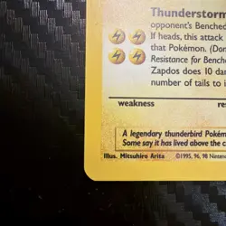 Pokemon Fossil Set Unlimited Zapdos 15/62 Holo Rare NEAR MINT/LIGHT PLAY - Image 5