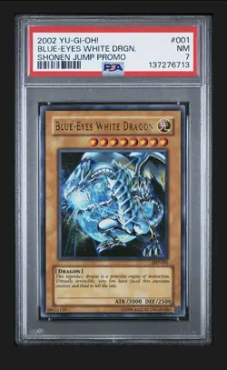 PSA 7 - Blue Eyes White Dragon JMP-001 Shonen Jump Promo Yugioh! 2002 - Image 1