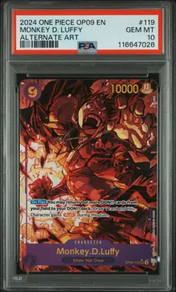 PSA 10 - 2024 ONE PIECE OP09 119 MONKEY D. LUFFY ALTERNATE ART (English) - Image 1