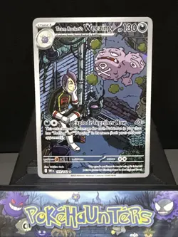 Pokemon Card Team Rocket's Weezing 199/182 Destined Rivals Illustration Rare NM - Image 1