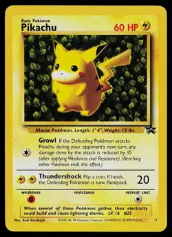 Pokemon Card - Pikachu Ivy 1 WOTC Black Star Promo - Image 1