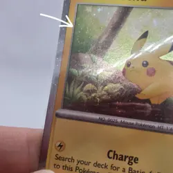 Sealed Pikachu SWIRL Holo Bleed Snowflake Stamped 025/165 Pokemon Card - Image 3