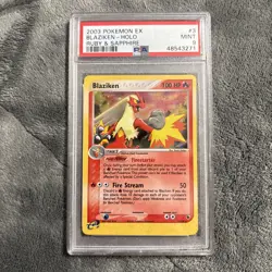 2003 Pokemon Blaziken Holo PSA 9 Mint Ex Ruby & Sapphire #3/109 Rare Card #3 - Image 1