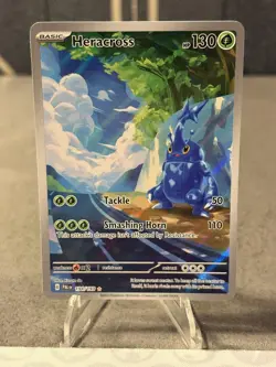 Pokemon Card Heracross 194/193 Paldea Evolved Holo Illustration Rare Near Mint - Image 1