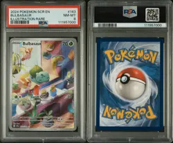 *PSA 8* 2024 Pokemon Stellar Crown Card - BULBASAUR - #143/142 - Image 1