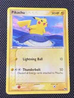 Pikachu Pop Series 5 12/17 Common Non-Holo Promo Card LP/NM - Image 1