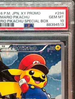 PSA 10 Mario Pikachu 294/XY-P Special Box Promo Japanese Pokemon Card - Image 2