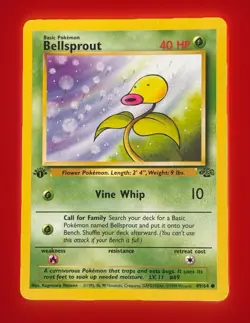 Bellsprout Pokemon 1st Edition Jungle Set 49/64 Card Never Played Vintage - Image 1