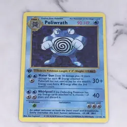 Poliwrath [1st Edition 13/102 Base Set Holo artwork not collectible for fun card - Image 1