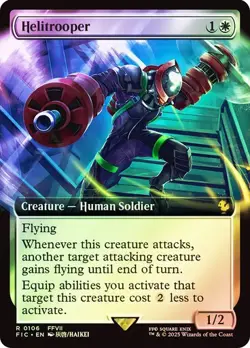 Helitrooper FOIL EXTENDED - 0106 - Rare - Final Fantasy FIC MTG - Image 1