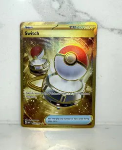 Switch- 206/165 - 151 English Hyper Rare Pokemon TCG Gold Card - NM - Image 1