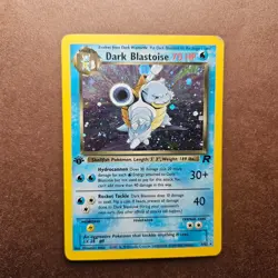 1st Edition Dark Blastoise 3/82 Pokemon Team Rocket Holo Rare Card - HP - First - Image 1