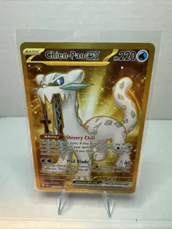 2023 POKEMON PALDEA EVOLVED BASIC 274/193 CHIEN-PAO EX GOLD SECRET HYPER RARE - Image 1