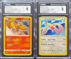 SEQUENTIAL CGC 9 SHINING HO-OH SM70 SHINING LUGIA SM82 BLACK STAR PROMO POKEMON - Image 1