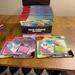 Pokemon Prismatic Evolutions 3 Booster Pack Blister-Tech Sticker Collection x12 - Image 1