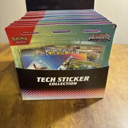 Pokemon Prismatic Evolutions 3 Booster Pack Blister-Tech Sticker Collection x12 - Image 2
