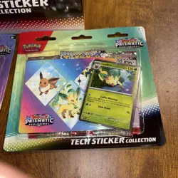 Pokemon Prismatic Evolutions 3 Booster Pack Blister-Tech Sticker Collection x12 - Image 4