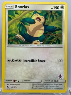 Snorlax 50/68 Basic HP 150 Mewtwo Stamped Hidden Fates Sun & Moon Pokemon 2019 - Image 2