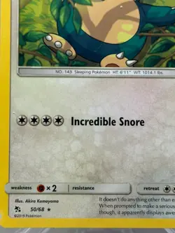 Snorlax 50/68 Basic HP 150 Mewtwo Stamped Hidden Fates Sun & Moon Pokemon 2019 - Image 4