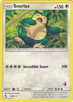 Snorlax - 50/68 (Mewtwo Stamped) Rare Battle Academy Pokemon TCG - Image 1