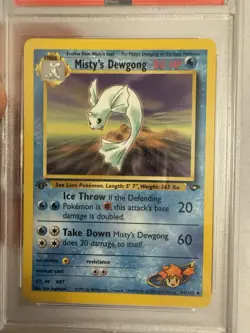 2000 Pokemon 1st Edition Misty’s Dewgong Gym Challenge 54/132 - PSA 9 Mint! WOTC - Image 3