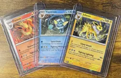 Flareon 167 Vaporeon 168 Jolteon 169 Cosmos Holo Black Star Promo Pokemon - Image 1