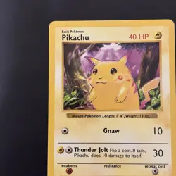Pokemon Vintage Error Shadowless Red Cheeks Pikachu 58/102 WotC 1999 - Image 2