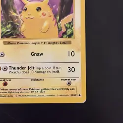 Pokemon Vintage Error Shadowless Red Cheeks Pikachu 58/102 WotC 1999 - Image 4