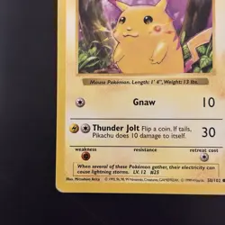 Pokemon Vintage Error Shadowless Red Cheeks Pikachu 58/102 WotC 1999 - Image 5