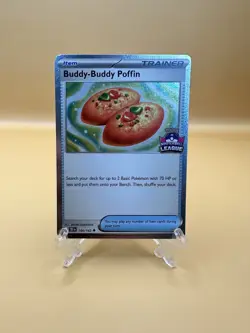 Pokemon Buddy Buddy Poffin Master Ball League Stamp Promo 144/162 TEF - Image 1