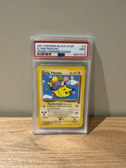 2001 Pokemon Black star Flying Pikachu Promo #25 PSA 9 - Image 1