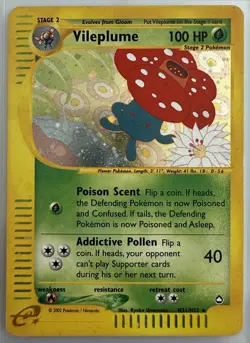Pokemon TCG Vileplume H31/H32 Aquapolis Holo Rare Card MP - Image 1