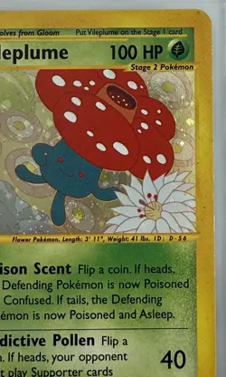 Pokemon TCG Vileplume H31/H32 Aquapolis Holo Rare Card MP - Image 3