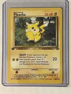 Pikachu 1st Edition Jungle 60/64 (Red Cheeks) - Pokemon Card - Very Clean - Image 1