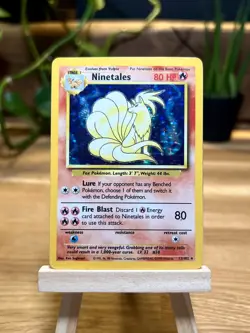 Ninetales 012/102 Base Set Holo Rare Vintage WOTC Pokemon Card 1999 - Image 1