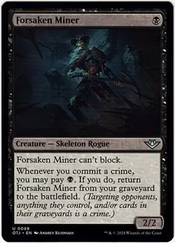 MTG Outlaws of Thunder Junction Forsaken Miner (Uncommon) - Image 1