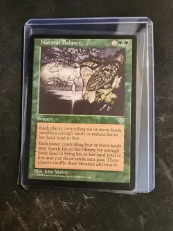 Natural Balance - Mirage - MTG Magic - Green Sorcery - Image 1