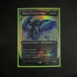Maha, Its Feathers Night (Borderless) Bloomburrow Foil - Image 1