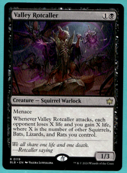 VALLEY ROTCALLER BLOOMBURROW BLB RARE SQUIRREL WARLOCK MTG 119 - Image 1