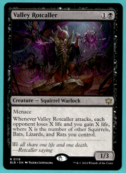 VALLEY ROTCALLER BLOOMBURROW BLB RARE SQUIRREL WARLOCK MTG 119 - Image 2