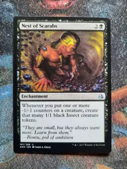 Magic the Gathering MTG - 1 x Nest of Scarabs - Amonkhet - Ex Cond - Image 1