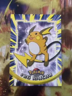 RAICHU #26 - BLUE LOGO - NON-HOLO - Series 1 - TOPPS POKEMON CARD - LP - Image 1