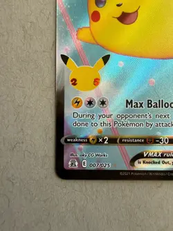 Pokemon TCG Celebrations #007/025 Flying Pikachu VMAX Full Art Rare - Image 4